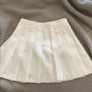 White Pleated Skirt